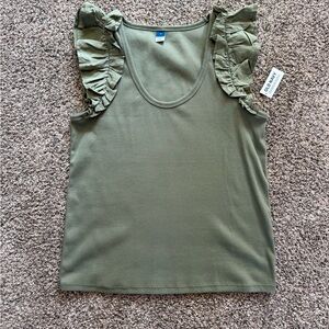 Ruffle Sleeve Tank Top NWT